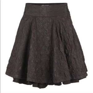 All Saints Black Quilted Flag Skirt